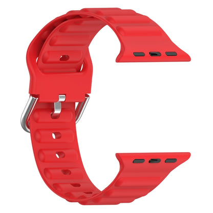 Ocean Ripple Watch Band For Apple Watch Series 8&7 45mm / SE 2&6&SE&5&4 44mm(Red) - Watch Bands by buy2fix | Online Shopping UK | buy2fix