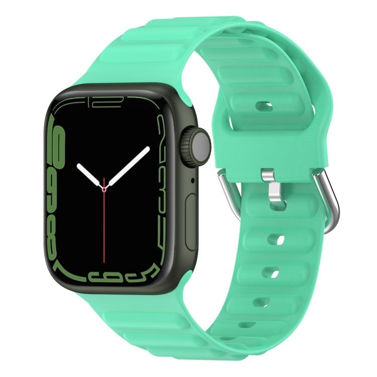 Ocean Ripple Watch Band For Apple Watch Series 8&7 45mm / SE 2&6&SE&5&4 44mm(Spearmint Green) - Watch Bands by buy2fix | Online Shopping UK | buy2fix