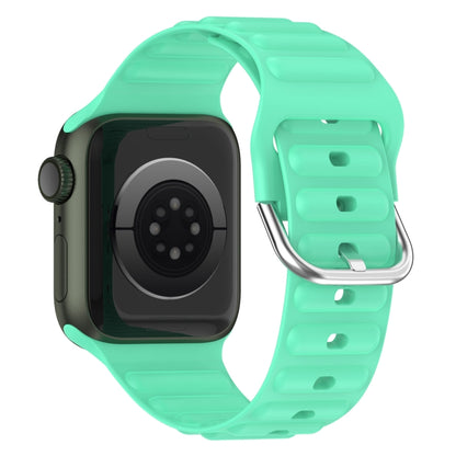 Ocean Ripple Watch Band For Apple Watch Series 8&7 45mm / SE 2&6&SE&5&4 44mm(Spearmint Green) - Watch Bands by buy2fix | Online Shopping UK | buy2fix