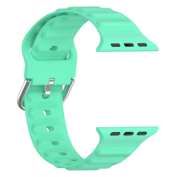 Ocean Ripple Watch Band For Apple Watch Series 8&7 45mm / SE 2&6&SE&5&4 44mm(Spearmint Green) - Watch Bands by buy2fix | Online Shopping UK | buy2fix