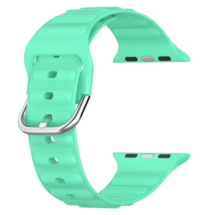 Ocean Ripple Watch Band For Apple Watch Series 8&7 45mm / SE 2&6&SE&5&4 44mm(Spearmint Green) - Watch Bands by buy2fix | Online Shopping UK | buy2fix