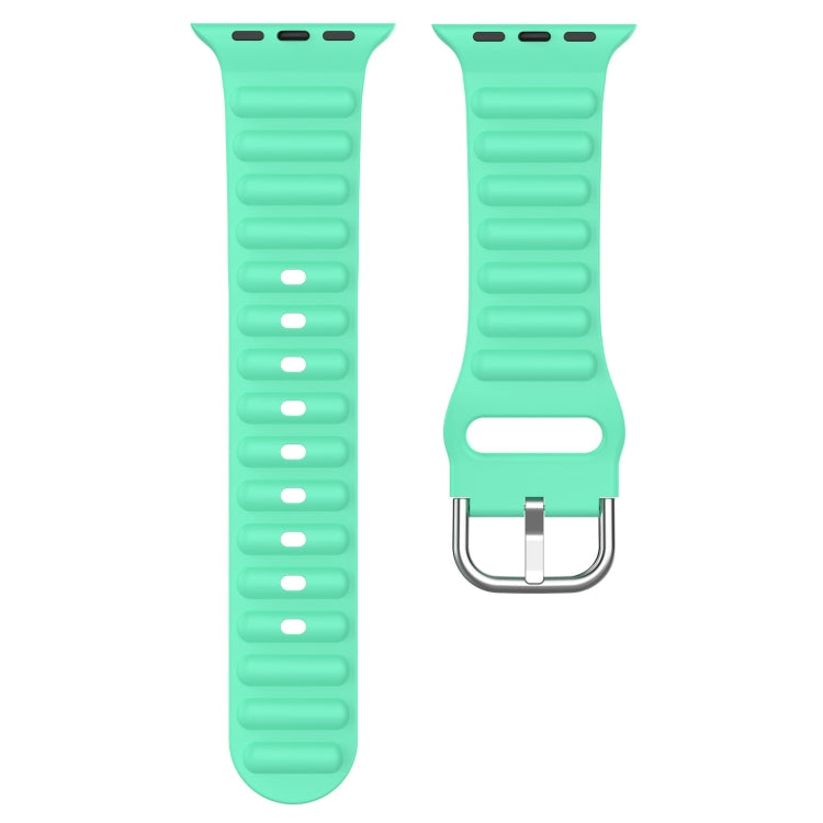 Ocean Ripple Watch Band For Apple Watch Series 8&7 45mm / SE 2&6&SE&5&4 44mm(Spearmint Green) - Watch Bands by buy2fix | Online Shopping UK | buy2fix