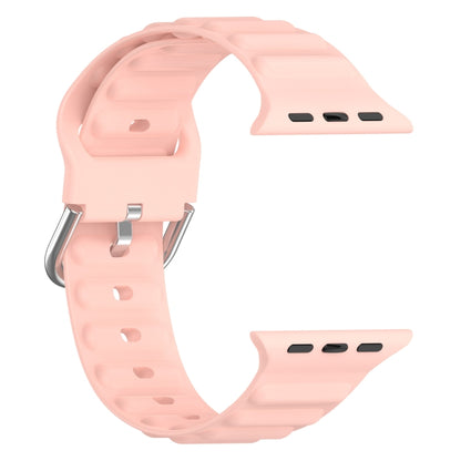 Ocean Ripple Watch Band For Apple Watch Series 8&7 45mm / SE 2&6&SE&5&4 44mm(Light Pink) - Watch Bands by buy2fix | Online Shopping UK | buy2fix