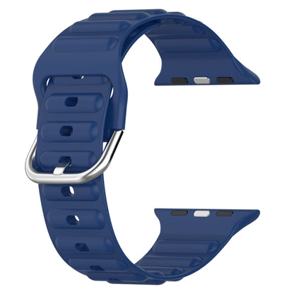 Ocean Ripple Watch Band For Apple Watch Series 8&7 45mm / SE 2&6&SE&5&4 44mm(Dark Blue) - Watch Bands by buy2fix | Online Shopping UK | buy2fix