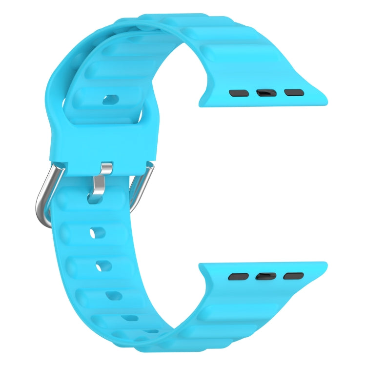 Ocean Ripple Watch Band For Apple Watch Series 8&7 45mm / SE 2&6&SE&5&4 44mm(Sky Blue) - Watch Bands by buy2fix | Online Shopping UK | buy2fix