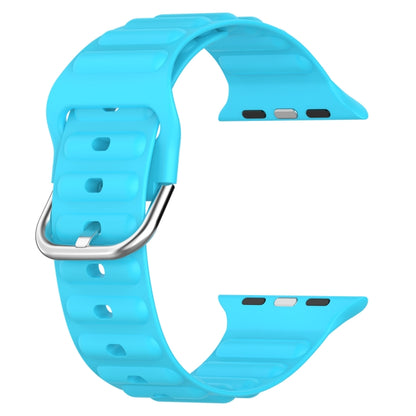 Ocean Ripple Watch Band For Apple Watch Series 8&7 45mm / SE 2&6&SE&5&4 44mm(Sky Blue) - Watch Bands by buy2fix | Online Shopping UK | buy2fix