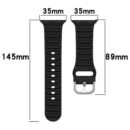 Ocean Ripple Watch Band For Apple Watch Series 8&7 45mm / SE 2&6&SE&5&4 44mm(Light Grey) - Watch Bands by buy2fix | Online Shopping UK | buy2fix