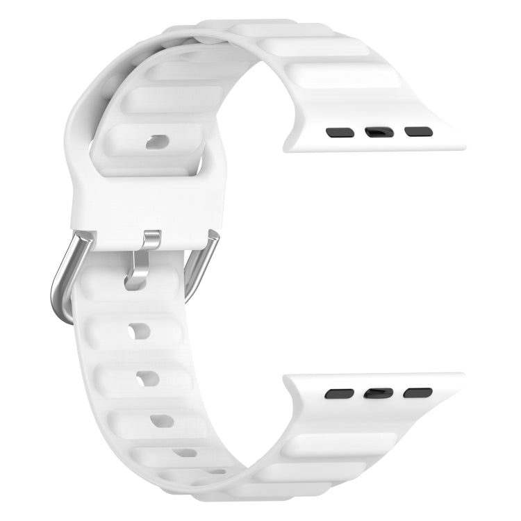 Ocean Ripple Watch Band For Apple Watch Series 8&7 41mm / SE 2&6&SE&5&4 40mm(White) - Watch Bands by buy2fix | Online Shopping UK | buy2fix