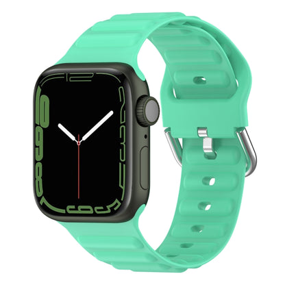 Ocean Ripple Watch Band For Apple Watch Series 8&7 41mm / SE 2&6&SE&5&4 40mm(Spearmint Green) - Watch Bands by buy2fix | Online Shopping UK | buy2fix