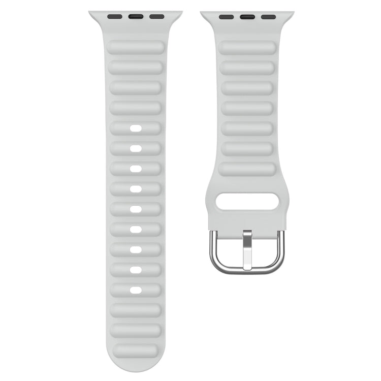 Ocean Ripple Watch Band For Apple Watch Series 8&7 41mm / SE 2&6&SE&5&4 40mm(Light Grey) - Watch Bands by buy2fix | Online Shopping UK | buy2fix