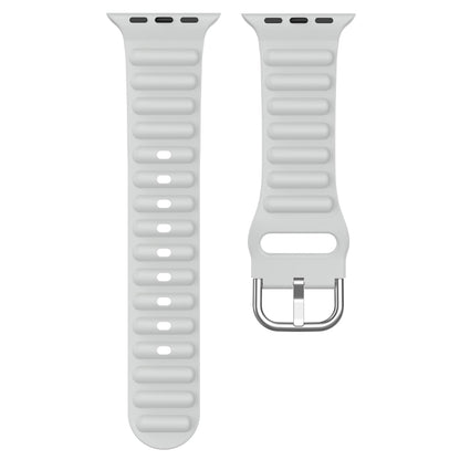 Ocean Ripple Watch Band For Apple Watch Series 8&7 41mm / SE 2&6&SE&5&4 40mm(Light Grey) - Watch Bands by buy2fix | Online Shopping UK | buy2fix