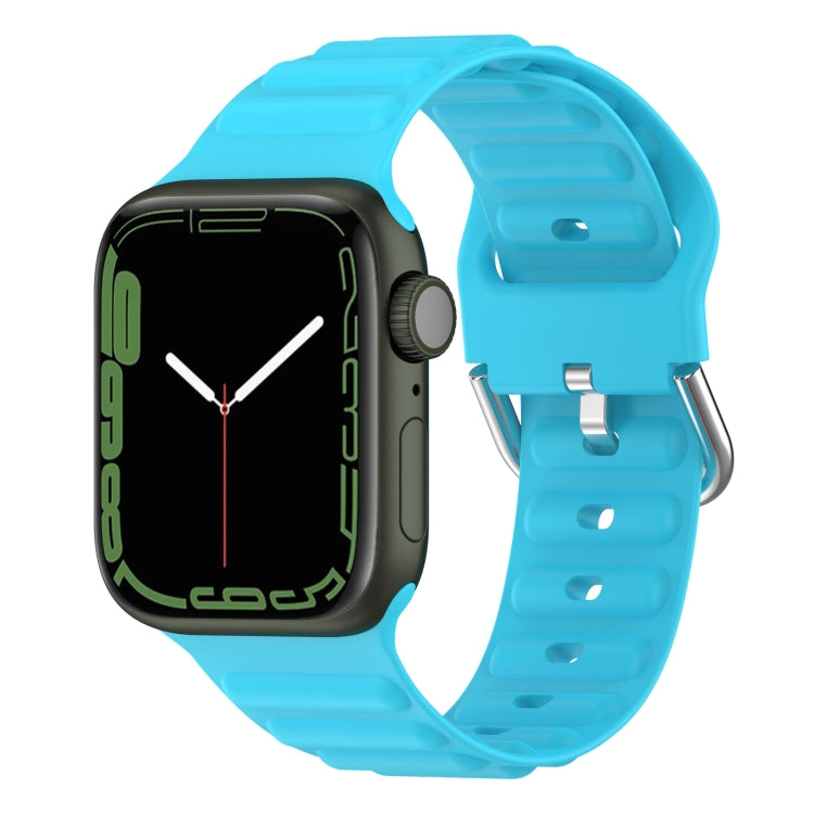 Ocean Ripple Watch Band For Apple Watch Series 8&7 41mm / SE 2&6&SE&5&4 40mm(Sky Blue) - Watch Bands by buy2fix | Online Shopping UK | buy2fix