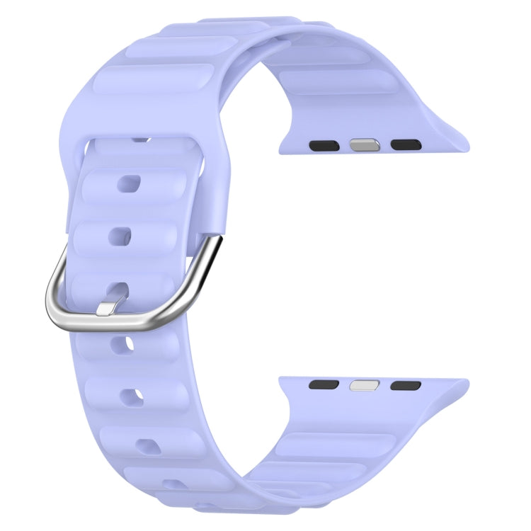 Ocean Ripple Watch Band For Apple Watch Series 8&7 41mm / SE 2&6&SE&5&4 40mm(Lilac) - Watch Bands by buy2fix | Online Shopping UK | buy2fix