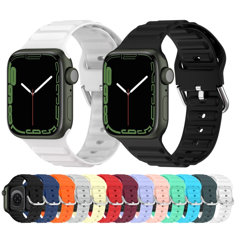 Ocean Ripple Watch Band For Apple Watch Series 8&7 41mm / SE 2&6&SE&5&4 40mm(Black) - Watch Bands by buy2fix | Online Shopping UK | buy2fix