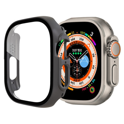 Tempered Glass Film PC Watch Case For Apple Watch Ultra 1 / 2 / 3 49mm(Grey) by buy2fix