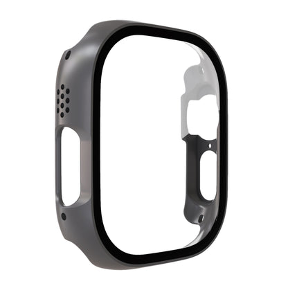Tempered Glass Film PC Watch Case For Apple Watch Ultra 1 / 2 / 3 49mm(Grey) by buy2fix