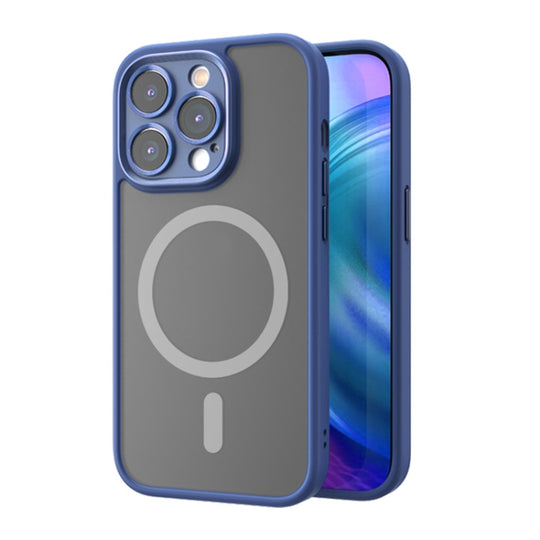 For iPhone 14 Plus ROCK Guard Skin-feel MagSafe Phone Case (Blue)