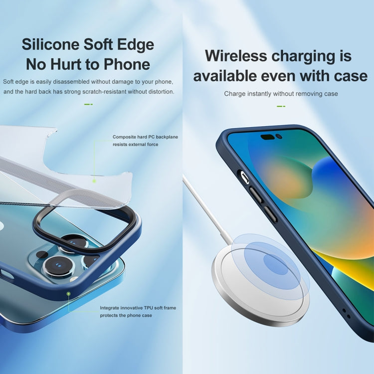 For iPhone 14 Plus ROCK Guard Transparent Phone Case (Black) - iPhone 14 Plus Cases by ROCK | Online Shopping UK | buy2fix