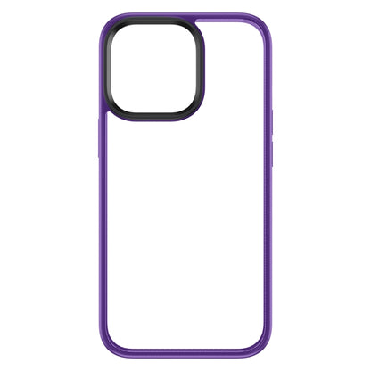 For iPhone 14 Pro ROCK Guard Transparent Phone Case(Purple) - iPhone 14 Pro Cases by ROCK | Online Shopping UK | buy2fix