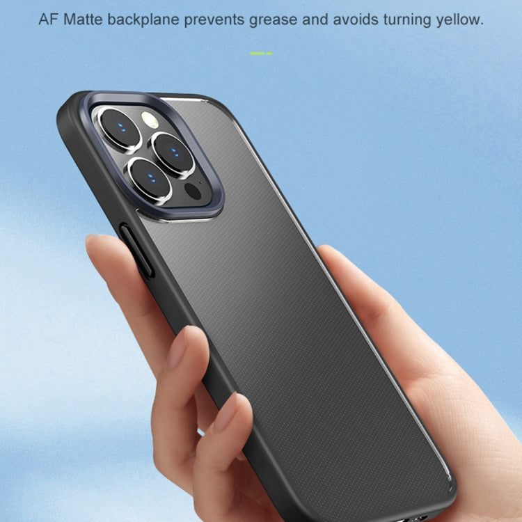 For iPhone 14 Pro ROCK Guard Transparent Phone Case(Purple) - iPhone 14 Pro Cases by ROCK | Online Shopping UK | buy2fix