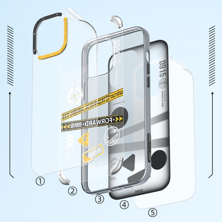For iPhone 14 ROCK InShare Travel Series PC+TPU Phone Case (D915 Highway) - iPhone 14 Cases by ROCK | Online Shopping UK | buy2fix