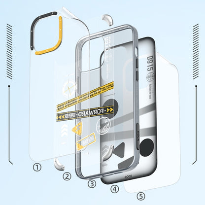 For iPhone 14 Plus ROCK InShare Travel Series PC+TPU Phone Case (D915 Highway) - iPhone 14 Plus Cases by ROCK | Online Shopping UK | buy2fix