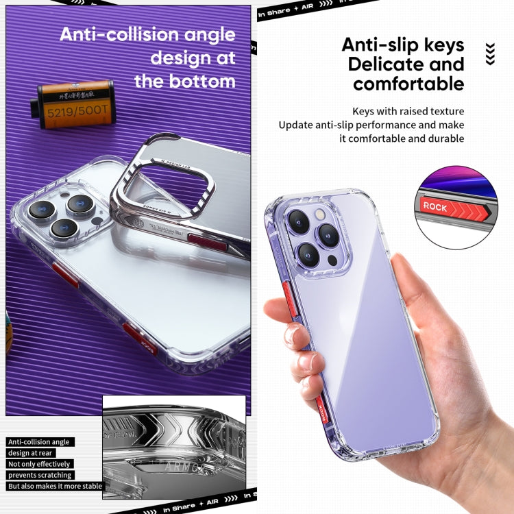 For iPhone 14 Plus ROCK Air InShare Phone Case (Transparent Black) - iPhone 14 Plus Cases by ROCK | Online Shopping UK | buy2fix