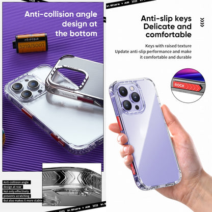 For iPhone 14 Pro ROCK Air InShare Phone Case(Transparent Black) - iPhone 14 Pro Cases by ROCK | Online Shopping UK | buy2fix