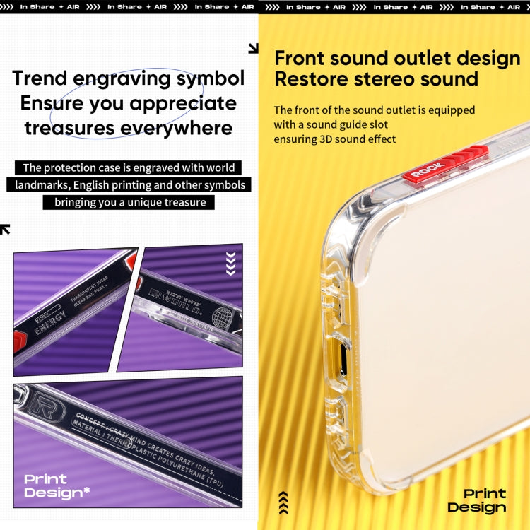 For iPhone 14 Pro Max ROCK Air InShare Phone Case (Transparent) - iPhone 14 Pro Max Cases by ROCK | Online Shopping UK | buy2fix