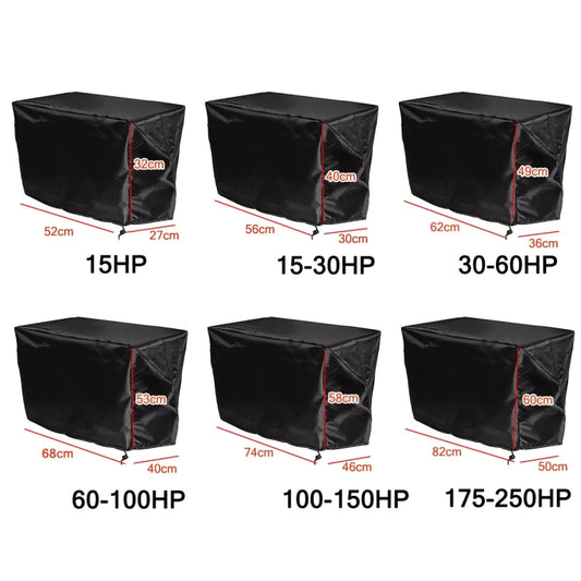 210D Oxford Cloth Boat Propeller Engine Waterproof and Dustproof Cover, Size:52x27x32cm/15HP(Silver) by buy2fix
