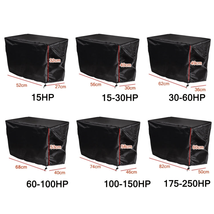 210D Oxford Cloth Boat Propeller Engine Waterproof and Dustproof Cover, Size:62x36x49cm/30-60HP(Black) - Marine Accessories & Parts by buy2fix | Online Shopping UK | buy2fix