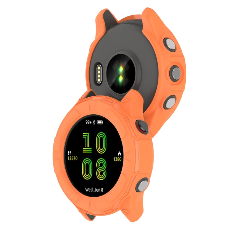 For Garmin Forerunner 255S TPU Armor Hollow Protective Case(Orange) by buy2fix