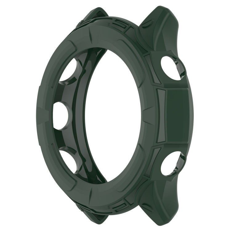 For Garmin Forerunner 255S TPU Armor Hollow Protective Case(Olive Green) by buy2fix