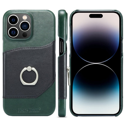 For iPhone 14 Pro Max Fierre Shann Oil Wax Texture Genuine Leather Back Case (Black) - iPhone 14 Pro Max Cases by FIERRE SHANN | Online Shopping UK | buy2fix