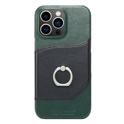 For iPhone 14 Pro Max Fierre Shann Oil Wax Texture Genuine Leather Back Case (Black) - iPhone 14 Pro Max Cases by FIERRE SHANN | Online Shopping UK | buy2fix