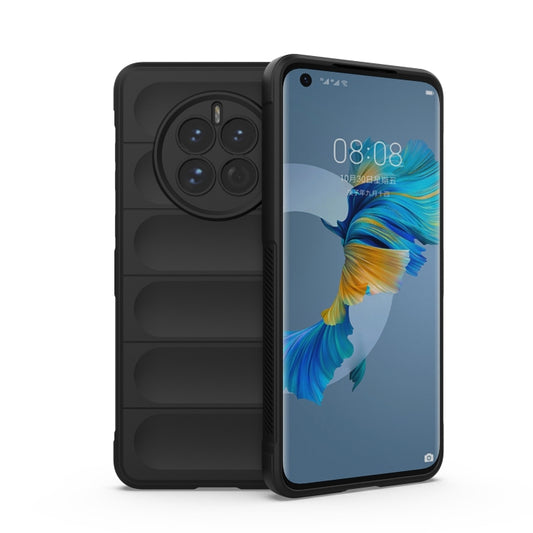 For Huawei Mate 50 Magic Shield TPU + Flannel Phone Case(Black) - Huawei Cases by buy2fix | Online Shopping UK | buy2fix