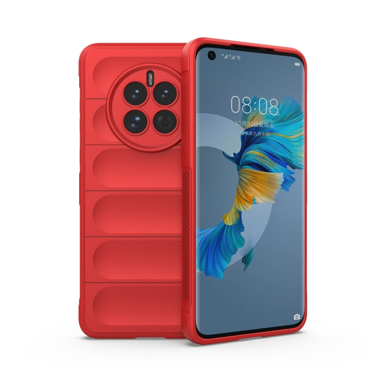 For Huawei Mate 50 Magic Shield TPU + Flannel Phone Case(Red) - Huawei Cases by buy2fix | Online Shopping UK | buy2fix