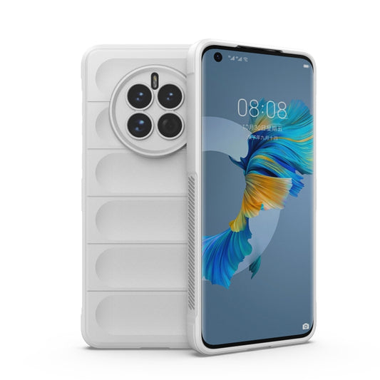 For Huawei Mate 50 Magic Shield TPU + Flannel Phone Case(White) - Huawei Cases by buy2fix | Online Shopping UK | buy2fix