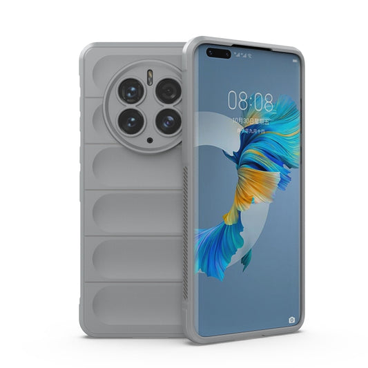 For Huawei Mate 50 Pro Magic Shield TPU + Flannel Phone Case(Grey) - Huawei Cases by buy2fix | Online Shopping UK | buy2fix