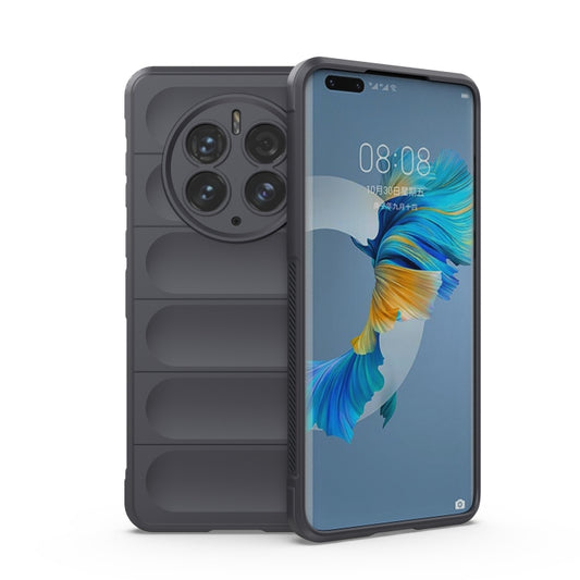 For Huawei Mate 50 Pro Magic Shield TPU + Flannel Phone Case(Dark Grey) - Huawei Cases by buy2fix | Online Shopping UK | buy2fix