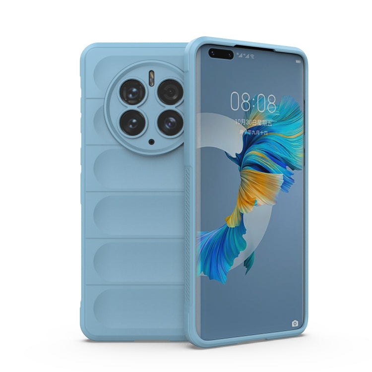 For Huawei Mate 50 Pro Magic Shield TPU + Flannel Phone Case(Light Blue) - Huawei Cases by buy2fix | Online Shopping UK | buy2fix