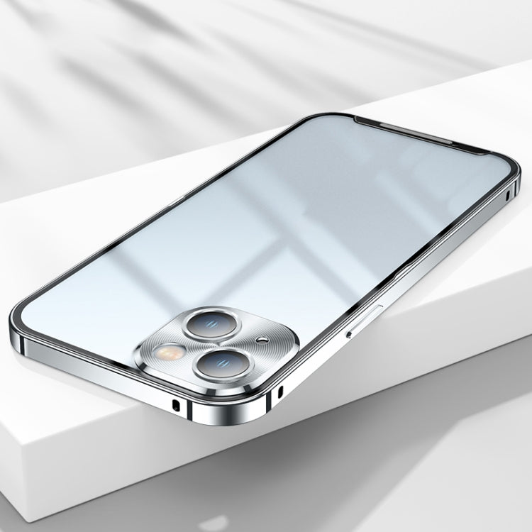 For iPhone 14 Frosted Metal Phone Case (Silver) - iPhone 14 Cases by buy2fix | Online Shopping UK | buy2fix