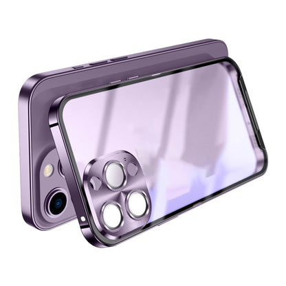 For iPhone 14 Pro Frosted Metal Phone Case(Purple) - iPhone 14 Pro Cases by buy2fix | Online Shopping UK | buy2fix