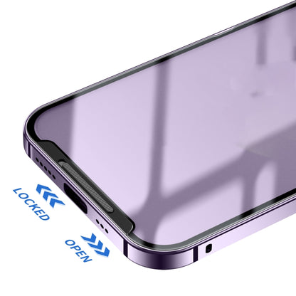 For iPhone 14 Pro Frosted Metal Phone Case(Purple) - iPhone 14 Pro Cases by buy2fix | Online Shopping UK | buy2fix