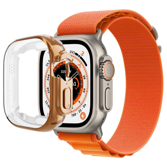 All-inclusive Plating TPU Protective Case For Apple Watch Ultra 1 / 2 / 3 49mm(Rose Gold) by buy2fix