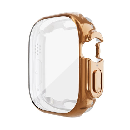 All-inclusive Plating TPU Protective Case For Apple Watch Ultra 49mm / Apple Watch Ultra 2 49mm(Rose Gold) - Watch Cases by buy2fix | Online Shopping UK | buy2fix