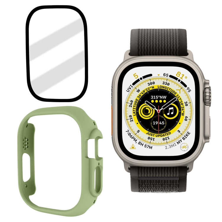 Tempered Glass Film Frosted PC Watch Case For Apple Watch Ultra 3 / 2 / 1 49mm(Mint Green) by buy2fix