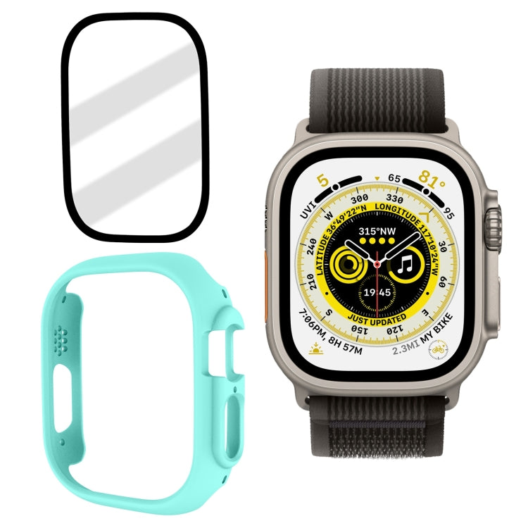 Tempered Glass Film Frosted PC Watch Case For Apple Watch Ultra 3 / 2 / 1 49mm(Light Blue) by buy2fix
