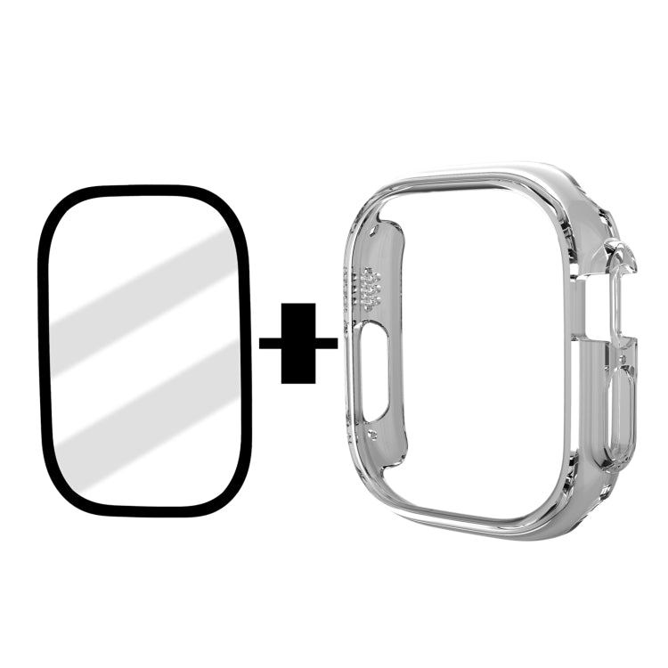 Tempered Glass Film Frosted PC Watch Case For Apple Watch Ultra 3 / 2 / 1 49mm(Transparent) by buy2fix