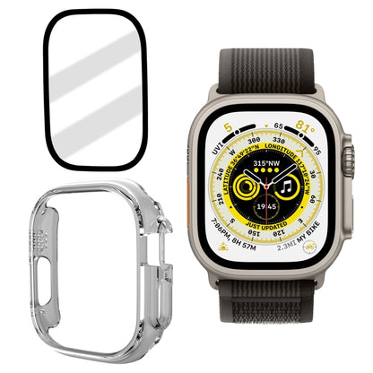 Tempered Glass Film Frosted PC Watch Case For Apple Watch Ultra 3 / 2 / 1 49mm(Transparent) by buy2fix